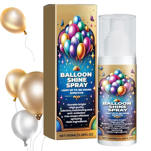 Takluu Ballon Glanzspray - Ballonlichtspray - Aufhellungsspray für Ballons 100ml | Ballonspray Hochglanz für ein elegantes und glänzendes Finish in wenigen Minuten, Halloween, von Takluu