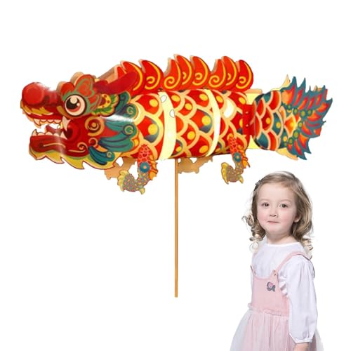 Takluu Chinesischer Papierdrache, Papiertanz-Drache – Chinesische Papierlaterne im chinesischen Stil | Chinesische Papierlaterne des Jahres des Drachen, feine Verarbeitung, für Hof, Balkon, von Takluu