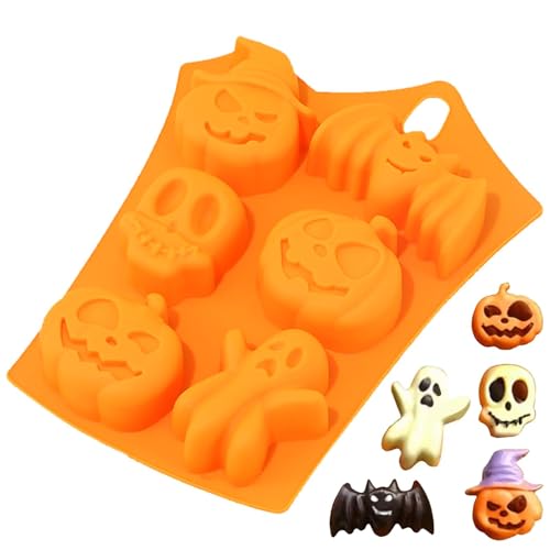 Takluu Halloween-Backformen, Halloween-Formen – Silikon-Schokoladenform | Halloween-Süßigkeitsformen, Kerzenherstellungsform für Schokolade, Kekse, Radiergummi, von Takluu