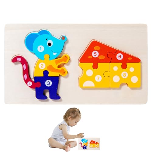 Takluu Tierform-Puzzles für Kinder,Frühe Intelligenz Lernpuzzle 3D-Tiere Nahrungskette Puzzles - Geschenk zum frühen Erlernen der Feinmotorik für Jungen und Kinder ab 3 Jahren von Takluu