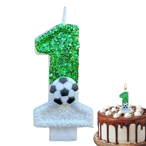 Torten Fußball Nummer, Dauerhaft Geburtstagskuchen Numerisch Kerze, Fußball Kerze Nummer, Unparfümierte Nummer Kerzen Cake Topper, Kreative Tortendekoration Für Geburtstag, Hochzeit, Jahrestag Und Fe von Takluu