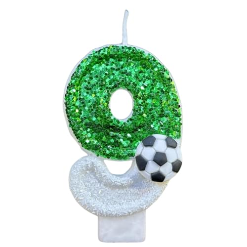 Torten Fußball Nummer, Dauerhaft Geburtstagskuchen Numerisch Kerze, Fußball Kerze Nummer, Unparfümierte Nummer Kerzen Cake Topper, Kreative Tortendekoration Für Geburtstag, Hochzeit, Jahrestag Und Fe von Takluu