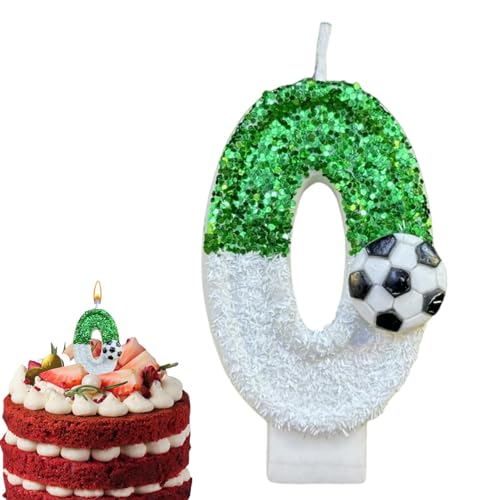 Torten Fußball Nummer, Dauerhaft Geburtstagskuchen Numerisch Kerze, Fußball Kerze Nummer, Unparfümierte Nummer Kerzen Cake Topper, Kreative Tortendekoration Für Geburtstag, Hochzeit, Jahrestag Und Fe von Takluu