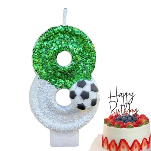 Torten Fußball Nummer, Dauerhaft Geburtstagskuchen Numerisch Kerze, Fußball Kerze Nummer, Unparfümierte Nummer Kerzen Cake Topper, Kreative Tortendekoration Für Geburtstag, Hochzeit, Jahrestag Und Fe von Takluu