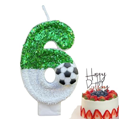 Torten Fußball Nummer, Dauerhaft Geburtstagskuchen Numerisch Kerze, Fußball Kerze Nummer, Unparfümierte Nummer Kerzen Cake Topper, Kreative Tortendekoration Für Geburtstag, Hochzeit, Jahrestag Und Fe von Takluu