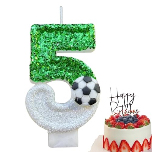 Torten Fußball Nummer, Dauerhaft Geburtstagskuchen Numerisch Kerze, Fußball Kerze Nummer, Unparfümierte Nummer Kerzen Cake Topper, Kreative Tortendekoration Für Geburtstag, Hochzeit, Jahrestag Und Fe von Takluu