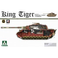 WWII German Heavy Tank Sd.KFZ.182 King Tiger Henschel Turret w/Zimmerit von Takom