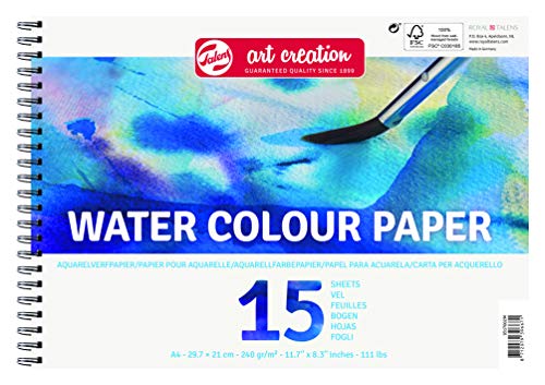 Talens Art Creation Aquarellpapier Din A4, 240g/m², 15 Blatt von Talens Art Creation