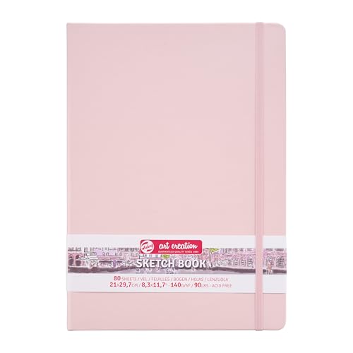 Talens Art Creation - Skizzenbuch Pastellrosa 21x29,7cm - 140g säurefreies Papier - 80 Blatt - Ideal für Bleistift Pastell Gouache Tinte - Stabiles Hard-Bound für Zeichnung Journaling Talens Art Creation - Skizzenbuch Pastellrosa 21x29,7cm - 140g säurefreies Papier - 80 Blatt - Ideal für Bleistift Pastell Gouache Tinte - Stabiles Hard-Bound für Zeichnung Journaling von Talens Art Creation