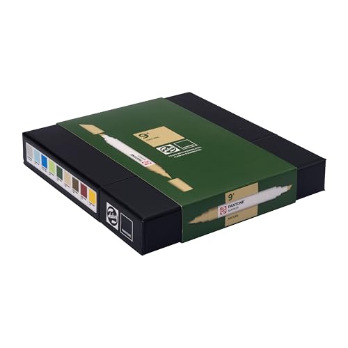 Talens | Pantone Marker 9er Set Nature | Dual-Tip-Stift mit Pinselspitze und Keilspitze | Wasserbasierte, pigmentierte Tinte in Pantone-Farben Talens | Pantone Marker 9er Set Nature | Dual-Tip-Stift mit Pinselspitze und Keilspitze | Wasserbasierte, pigmentierte Tinte in Pantone-Farben von Talens Japan