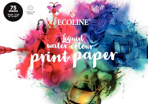 Ecoline Print Papier DIN A4, 75 lose Blätter, Druckpapier, Zeichenpapier, 150 g/m² von Talens