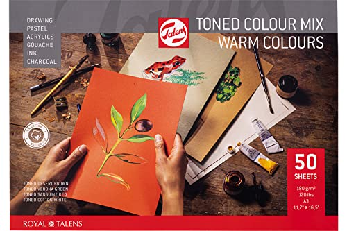 Talens Toned Colour Block Warm, A3, 50 Blatt, 180g/m² von Royal Talens
