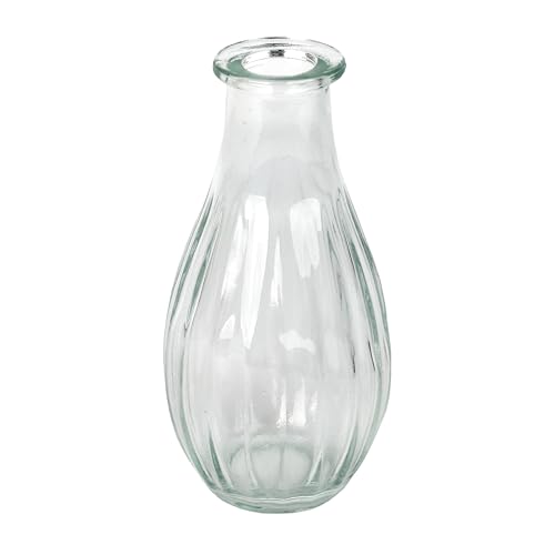 Talking Tables Blumenvase aus klarem Glas, stilvoller, einzelner Stiel, Elegante Tischdekoration für Hochzeiten, Fensterbankdeko, Gartenpartys, Sommeressen, Kaminsims-Styling und als Geschenk, 14 cm von Talking Tables