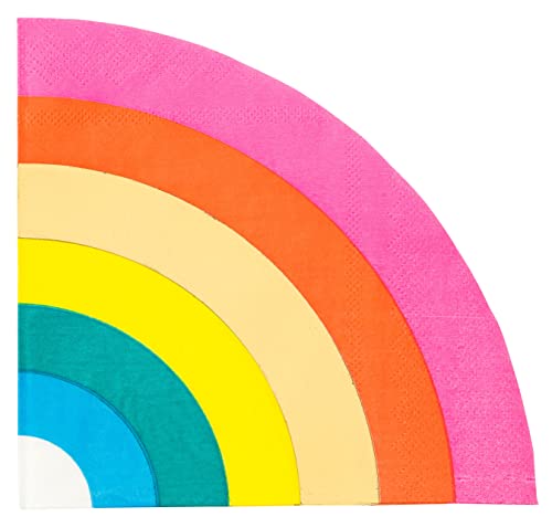 Talking Tables NAPKIN-RAIN Regenbogenförmige Serviette mit Folie (16Pk), Paper von Talking Tables