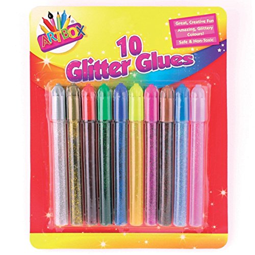 Artbox colouring glitter glues pack of 10 assorted colours von Tallon