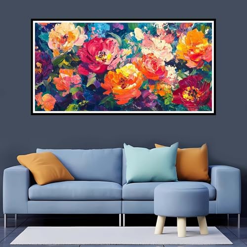 5D Diamond Painting Erwachsene Bunt Großes XXL 20x40 cm, Diamand Painting Blume Diamand Painting Kinder, DIY Diamond Painting Zubehör Voll Round Diamant, Diamont Painting für Home Dekor Geschenk-YZ265 von Tamalsj