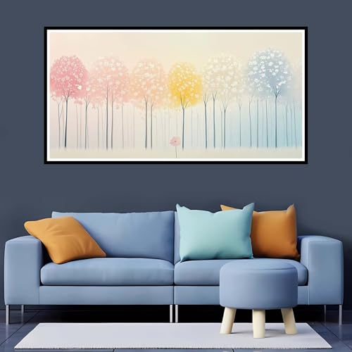 5D Diamond Painting Erwachsene Bunt Großes XXL 90x180 cm, Diamand Painting Baum Diamand Painting Kinder, DIY Diamond Painting Zubehör Voll Round Diamant, Diamont Painting für Home Dekor Geschenk-YZ507 von Tamalsj