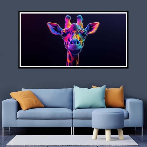 5D Diamond Painting Erwachsene Farbe Großes XXL 100x200 cm, Diamand Painting Giraffe Diamand Painting Kinder, DIY Diamond Painting Zubehör Voll Round Diamant, Diamont Painting für Home Dekor-YZ773 von Tamalsj