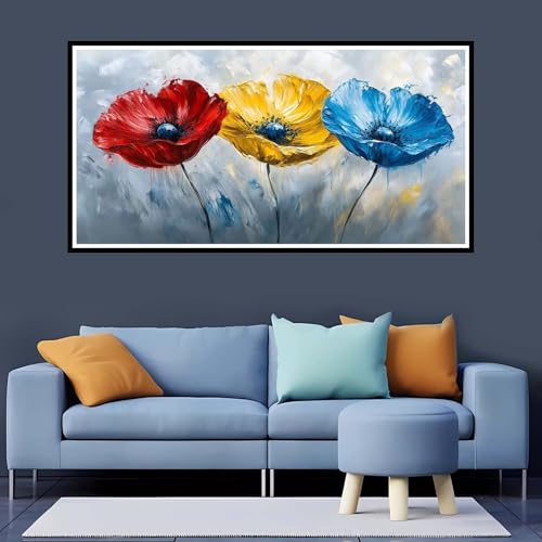 5D Diamond Painting Erwachsene Farbe Großes XXL 30x40 cm, Diamand Painting Blume Diamand Painting Kinder, DIY Diamond Painting Zubehör Voll Round Diamant, Diamont Painting für Home Dekor-YZ276 von Tamalsj