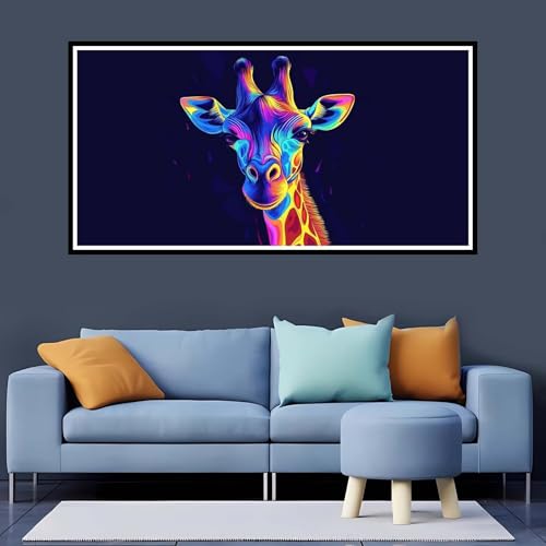 5D Diamond Painting Erwachsene Giraffe Großes XXL 60x120 cm, Diamand Painting Farbe Diamand Painting Kinder, DIY Diamond Painting Zubehör Voll Round Diamant, Diamont Painting für Home Dekor-YZ774 von Tamalsj