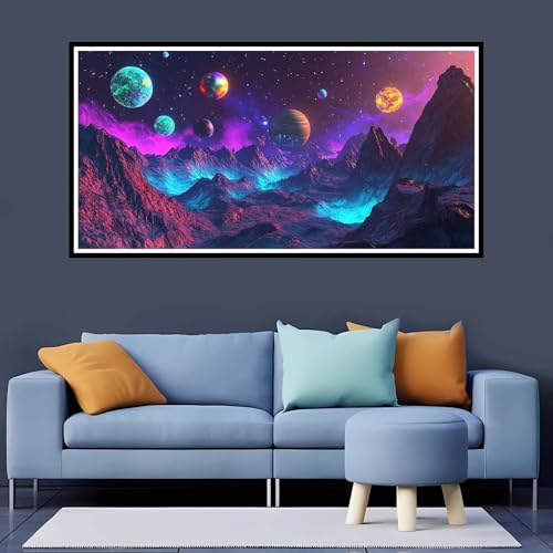 5D Diamond Painting Erwachsene Planet Großes XXL 60x120 cm, Diamand Painting Traum Diamand Painting Kinder, DIY Diamond Painting Zubehör Voll Round Diamant, Diamont Painting für Home Dekor-YZ753 von Tamalsj