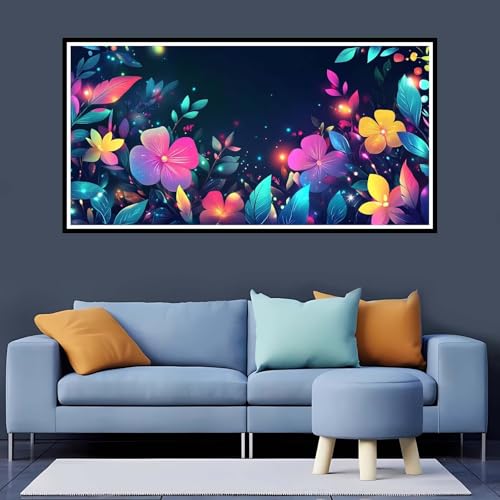 5D Diamond Painting Erwachsene Traum Großes XXL 50x100 cm, Diamand Painting Blume Diamand Painting Kinder, DIY Diamond Painting Zubehör Voll Round Diamant, Diamont Painting für Home Dekor-YZ613 von Tamalsj