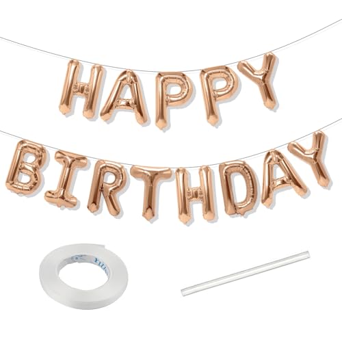 Champagner Gold Happy Birthday Banner Happy Birthday Luftballons Buchstaben Geburtstag Dekorationen Party Luftballons Happy Birthday Schild Geburtstag Dekor von Tamnioa