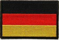 Tankpad German Flag Patch Aufnäher, Bestickt, zum Aufbügeln von Tankpad