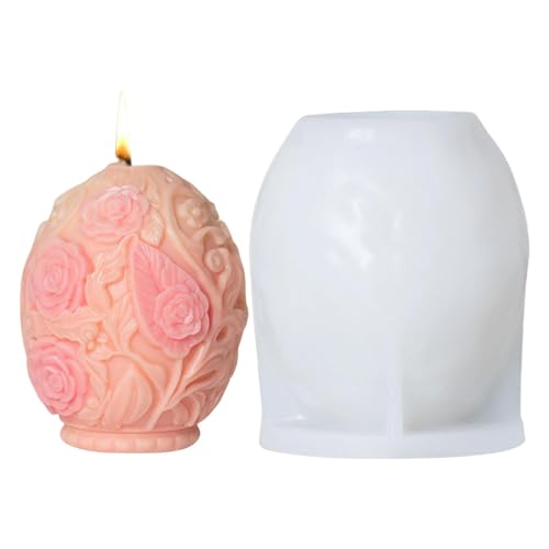 Silikonformen Gießformen Ostern, 3D Ostereier Silikonform Ostern Kerzenformen Zum Gießen, Osterei Gießformen Silikon Kerzen Silikonform Osterei Giessformen Silikon Gießform Für Fondant, Kuchen von Tanxemery