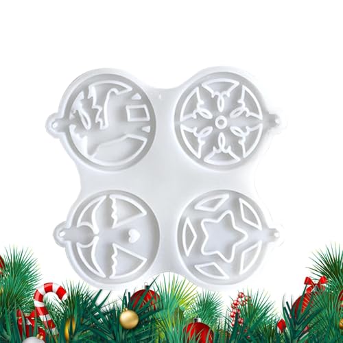 Weihnachtsharz-Ornamentformen, Weihnachtsornament-Kerzenform | Fünfzackige Sterne Ornament Gießform | Silikon-Weihnachtsornament-Formen für Weihnachtsanhänger, handgefertigtes Kunsthandwerk aus Kunsth von Tanxemery