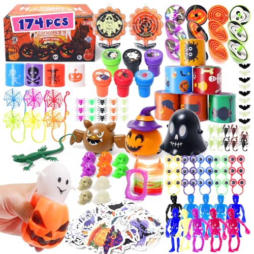 Taomoiup Halloween-Partygeschenke für Kinder, Spielzeug für Süßes oder Leckereien, Halloween-Leckereien, keine Süßigkeiten, Schule, Klassenzimmer, Karnevalspreise, Schatzkiste, Spielzeugtruhe, 174 von Taomoiup