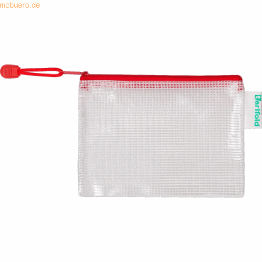 Tarifold Reißverschlusstasche PVC rot A6 175x125mm VE=8 Stück von Tarifold