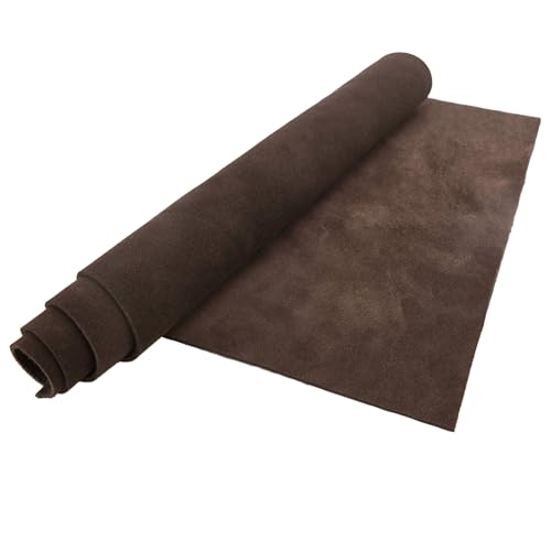 Veloursleder, 1,5 mm, weiches echtes Rindspaltleder, Wildledermaterial, für Lederarbeiten, Nähzubehör (Kaffee, 30,5 x 20,3 cm) von Tas Trost