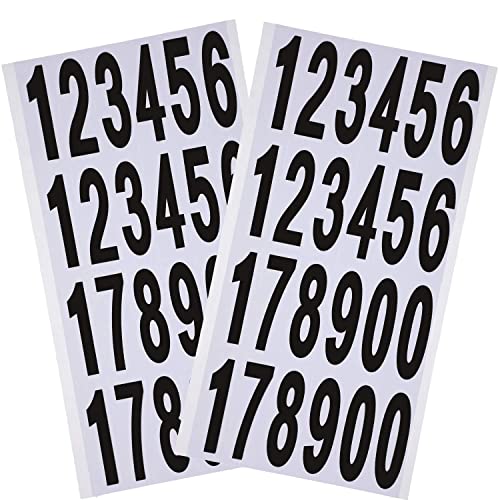 Tassety 10 digitale Aufkleber Briefkastennummern Selbstklebende Vinylnummern geeignet für Wohn- und Briefkastenschilder (7,6 cm) von Tassety
