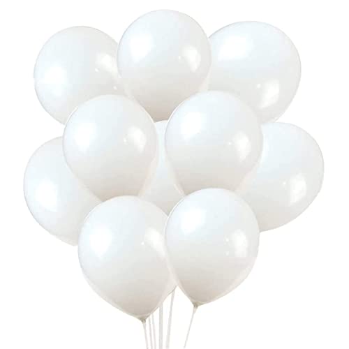 Tassety 100 Stück weiße verdickte Luftballon-Set, Ballon-Dekoration für Neujahr, Dekoration, Party, Geburtstag, Hochzeit von Tassety