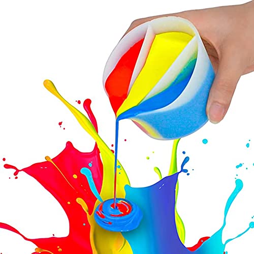 Tassety 3 geteilte Becher für Farbgießen für flüssige Kunst und Acrylfarbe (3) von Tassety