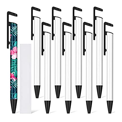 Tassety Blanko-Wärmetransfer-Stifte, 14 x 1,1 cm, mit 20 Schrumpfhüllen, Kugelschreiber für Heimwerker, Schule, Schreibwaren, 16 Stück von Tassety