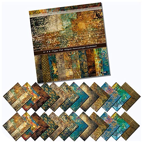 Tassety Scrapbook-Papierblock, 24 Blatt, gemischtes farbiges Papier, 15,2 x 15,2 cm E von Tassety