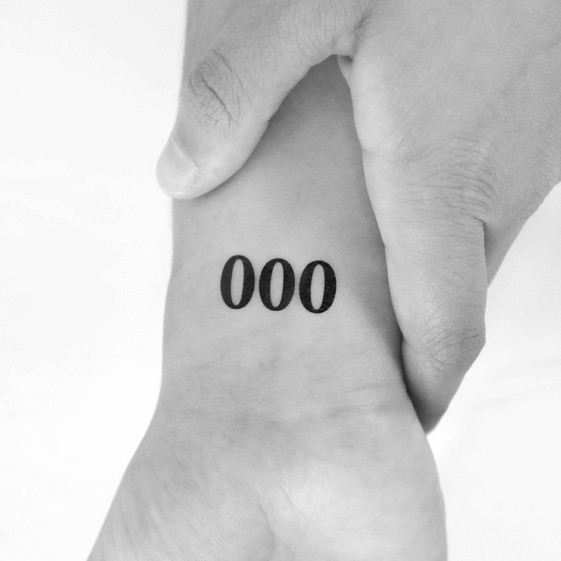 000 Numerologie Engel Zahl Temporäres Tattoo | 3Er Set von Tatteco