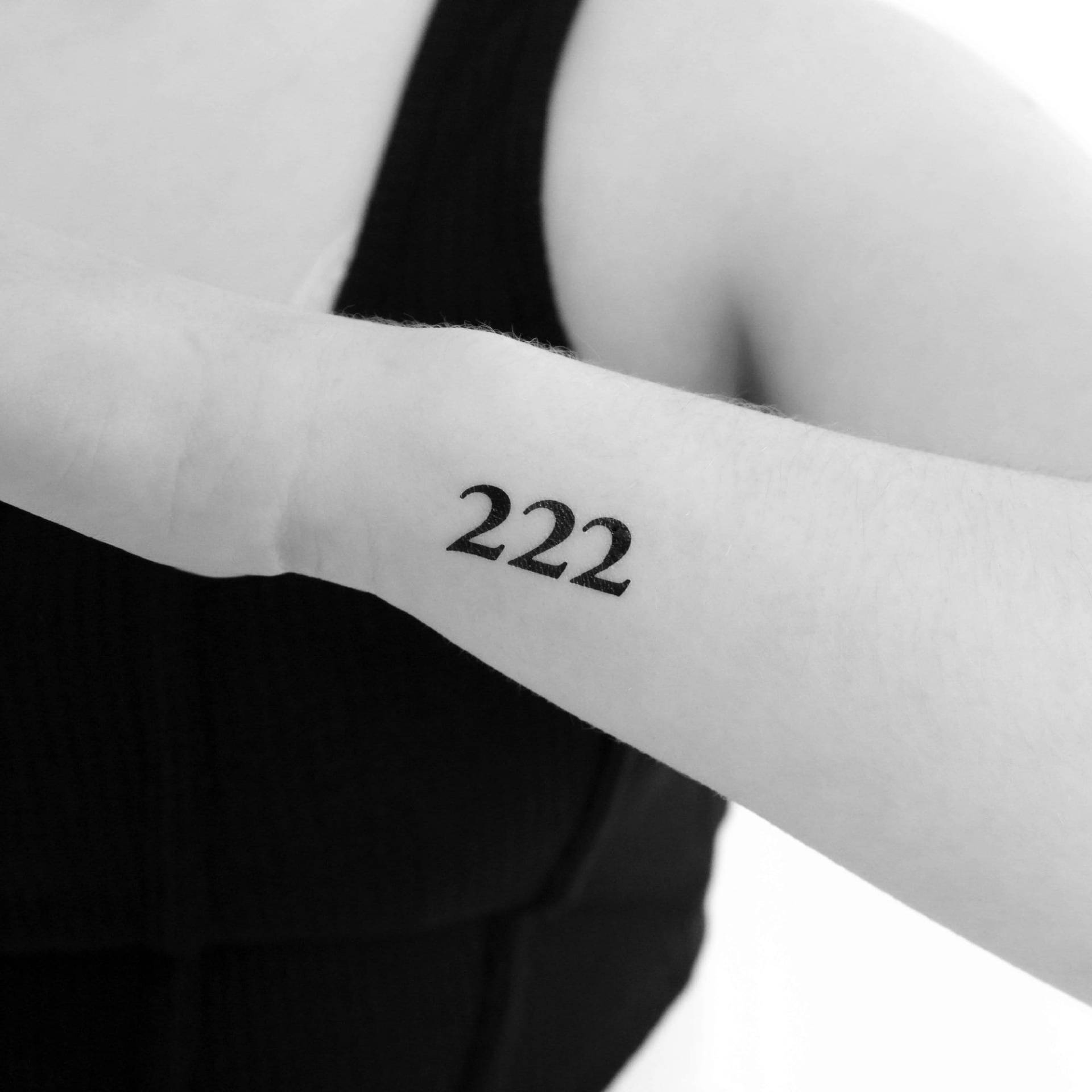 222 Numerologie Engel Zahl Temporäres Tattoo | 3Er Set von Tatteco