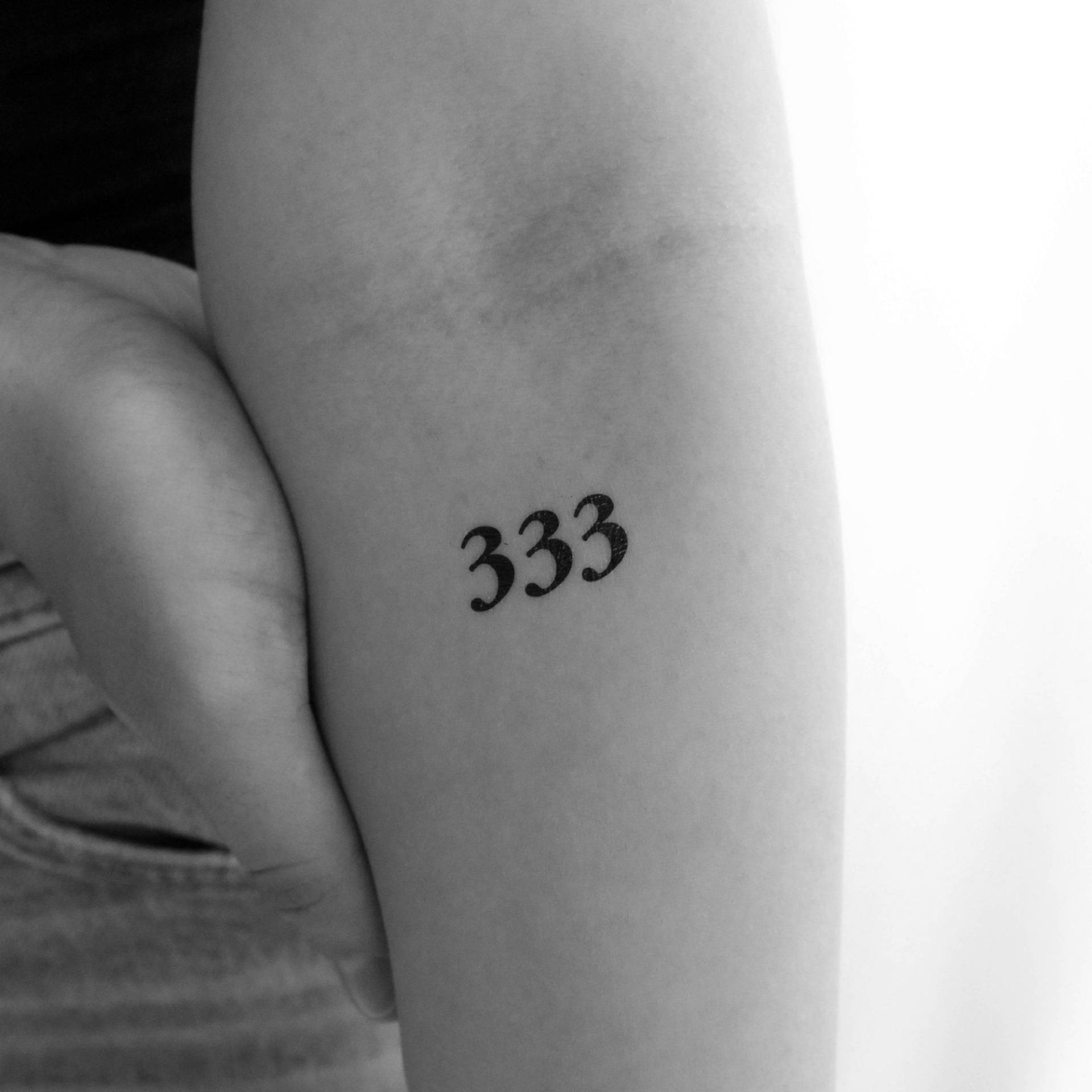 333 Numerologie Engel Zahl Temporäres Tattoo | 3Er Set von Tatteco