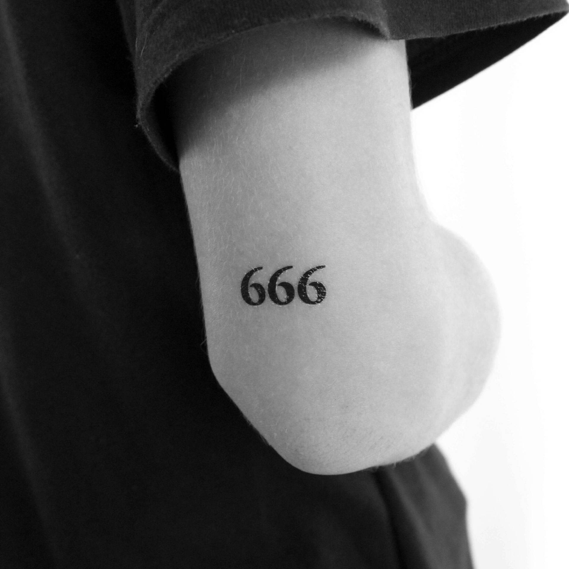 666 Numerologie Engel Zahl Temporäres Tattoo | 3Er Set von Tatteco