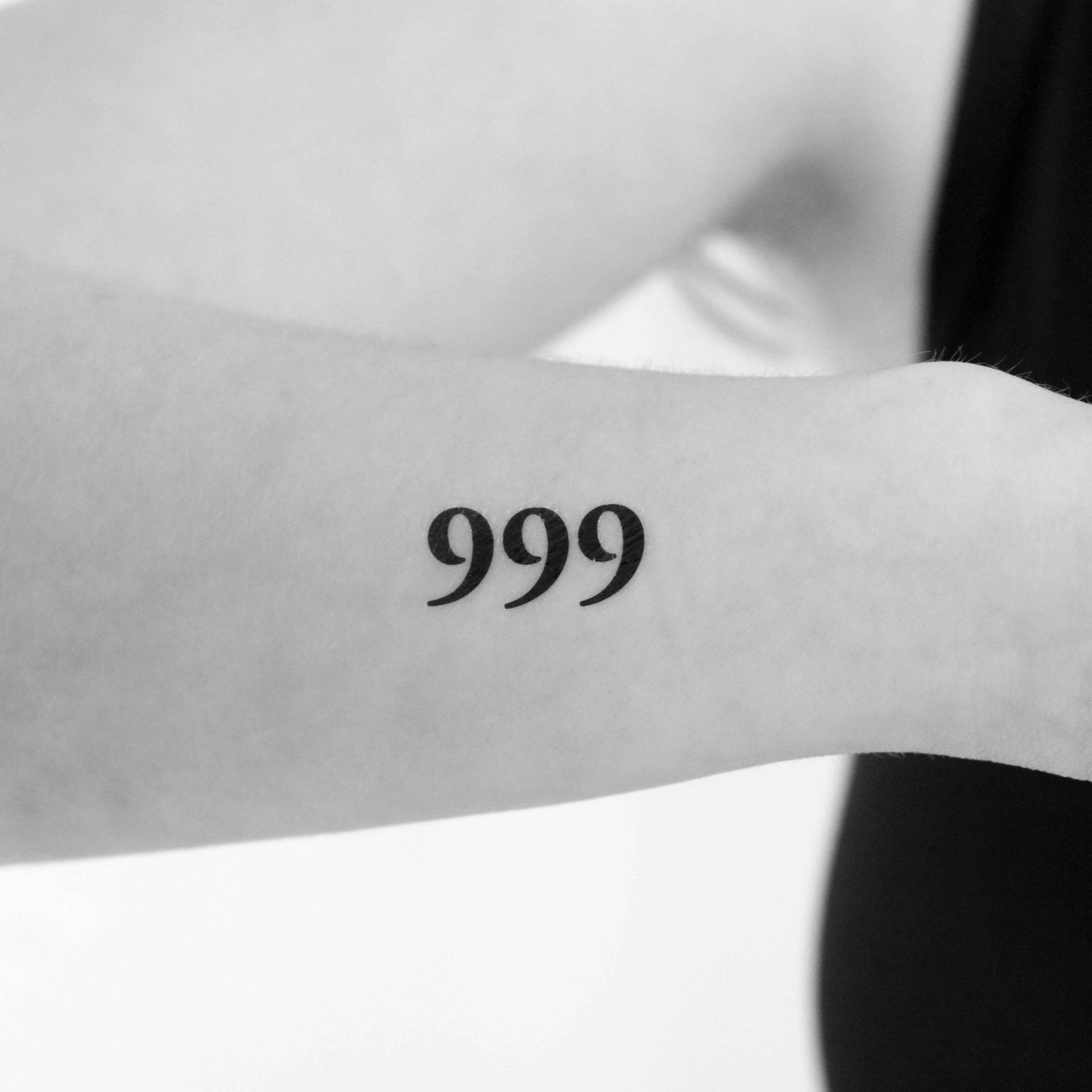 999 Numerologie Engel Zahl Temporäres Tattoo | 3Er Set von Tatteco