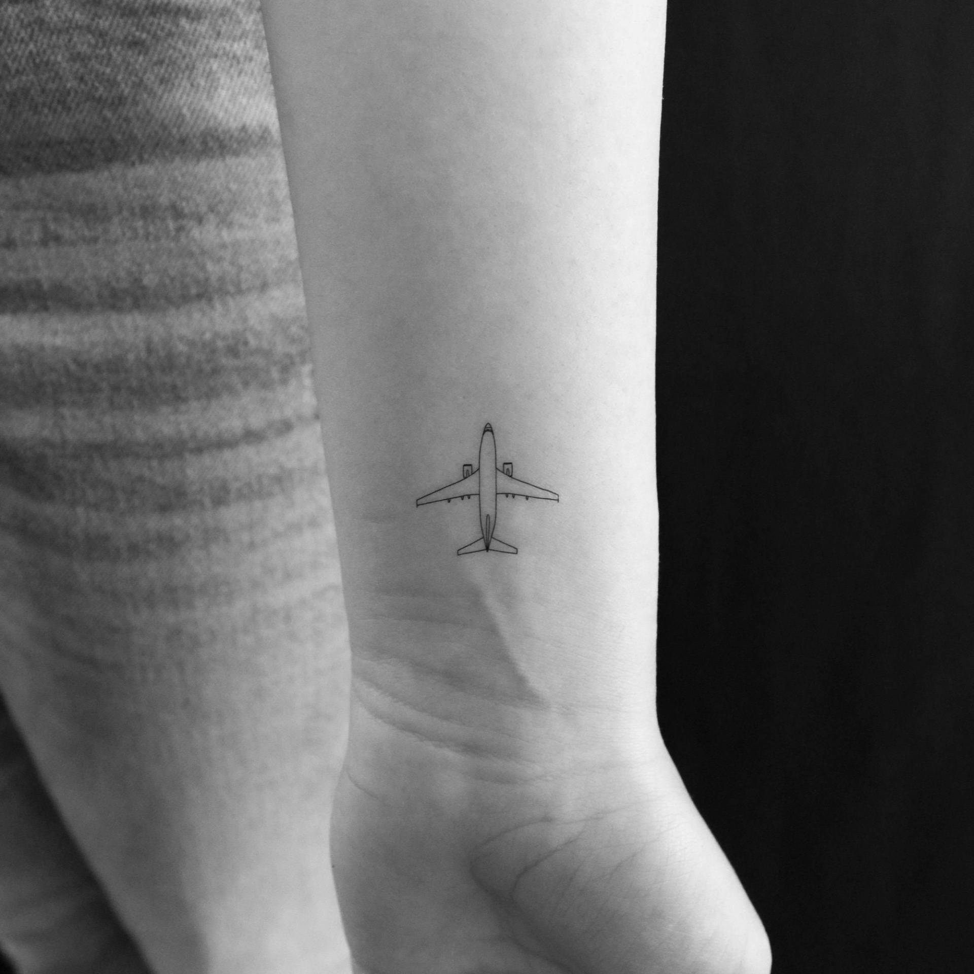 Boing Flugzeug Temporäres Tattoo | 3Er Set von Tatteco