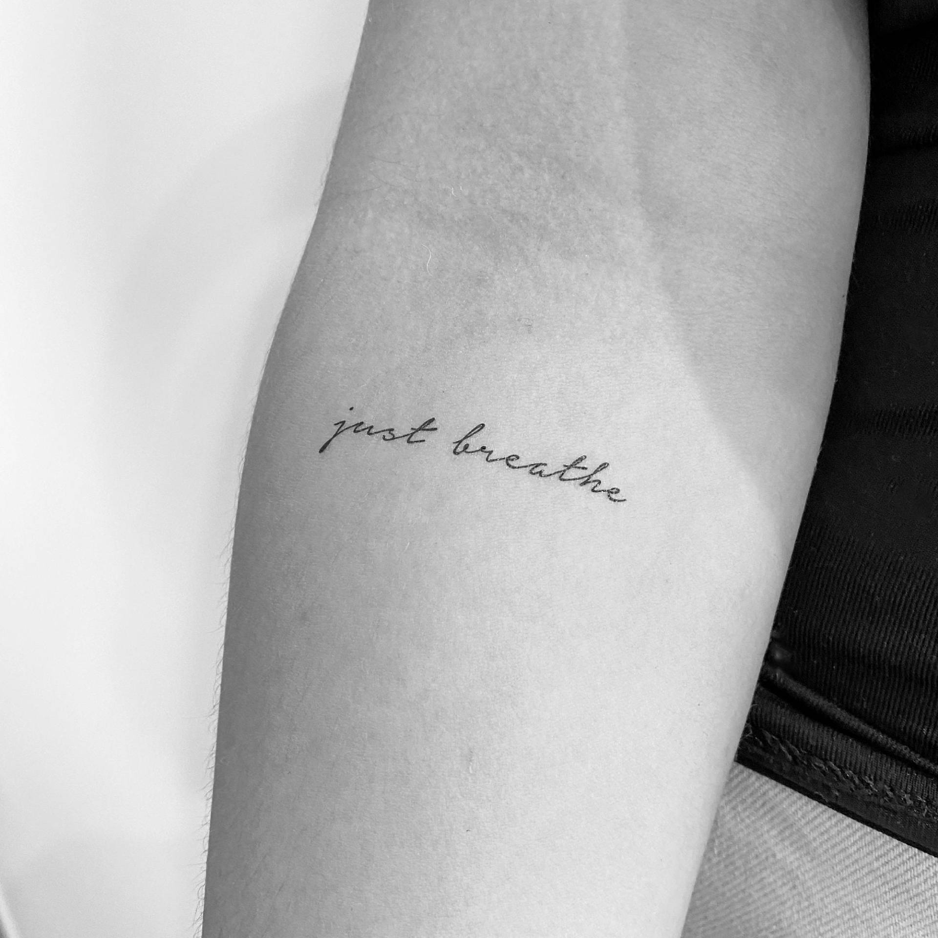 Just Breathe Temporary Tattoo | 3Er Set von Tatteco