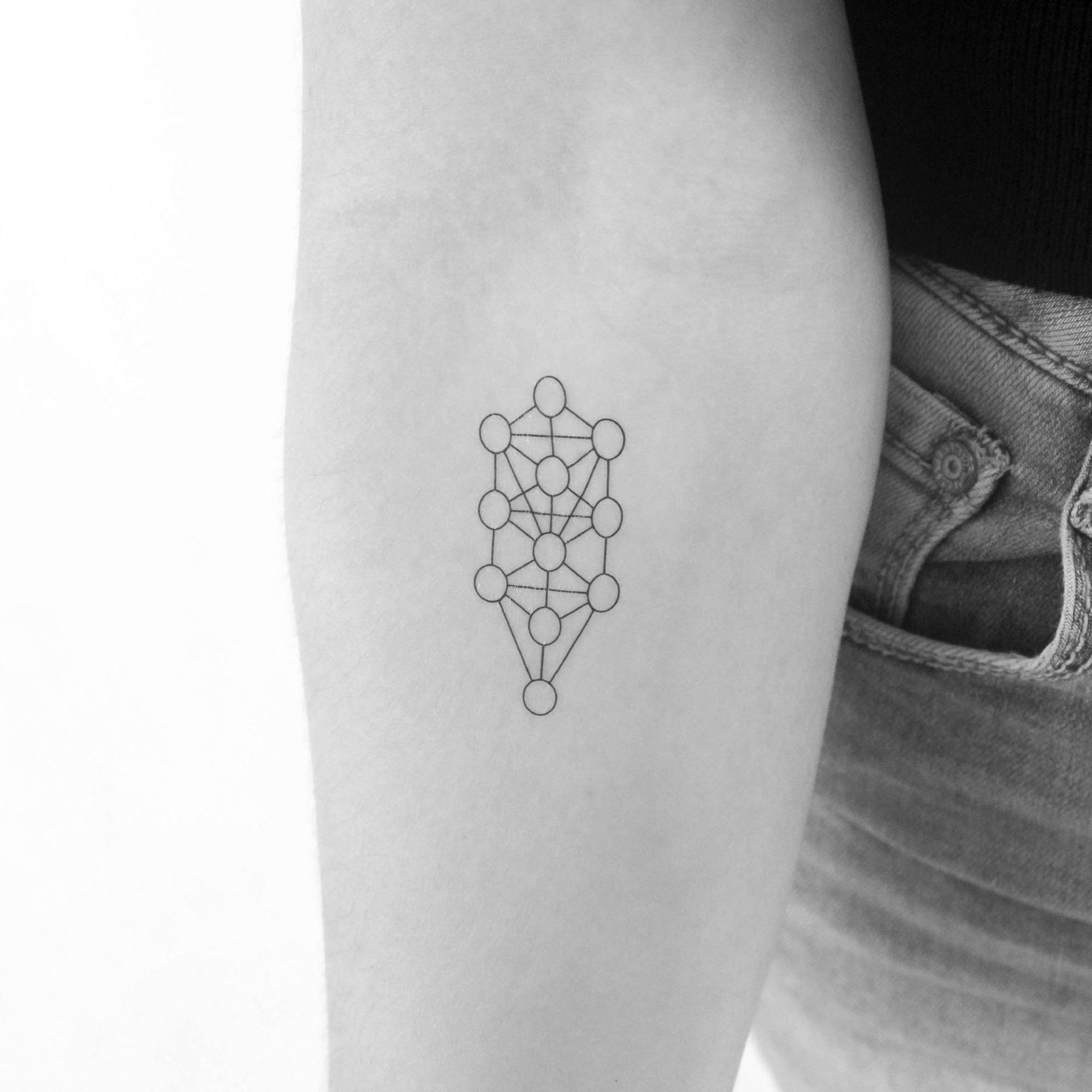 Kabbalah Baum Des Lebens Temporäres Tattoo | 3Er Set von Tatteco