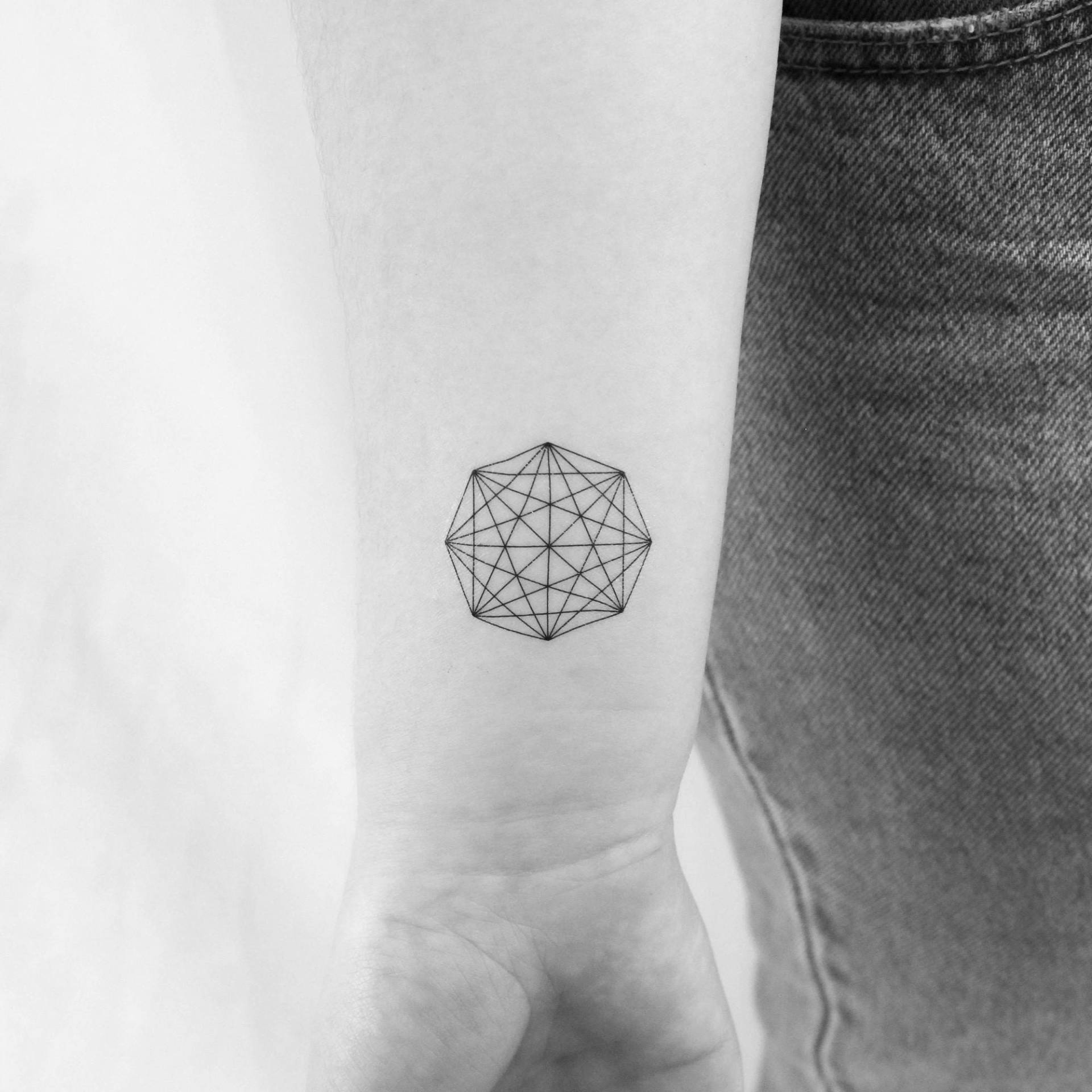 Octagon Matrix Temporäres Tattoo | 3Er Set von Tatteco