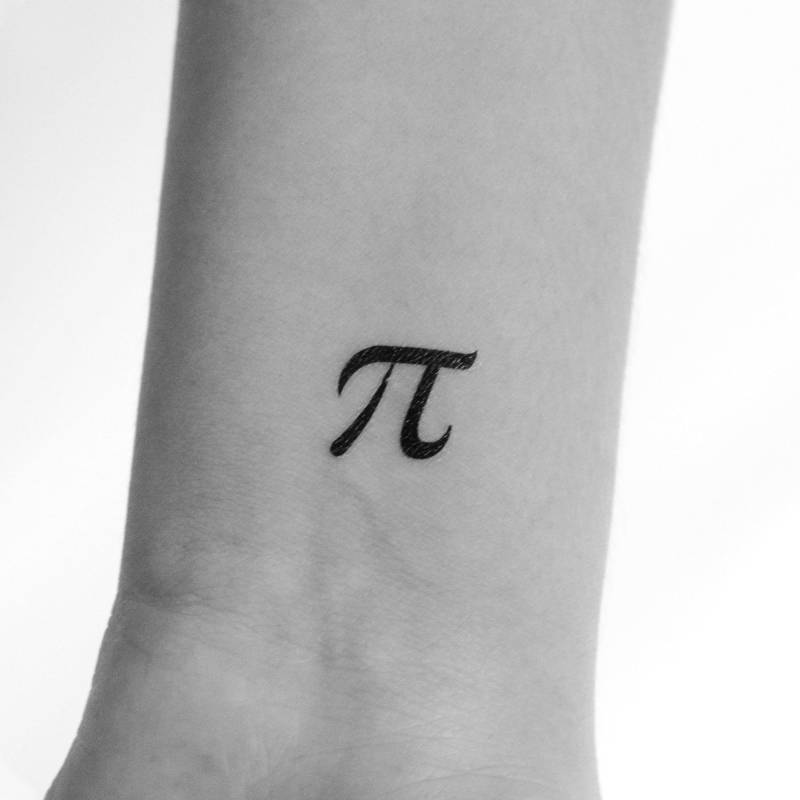 Pi Buchstabe Temporäres Tattoo | 3Er Set von Tatteco