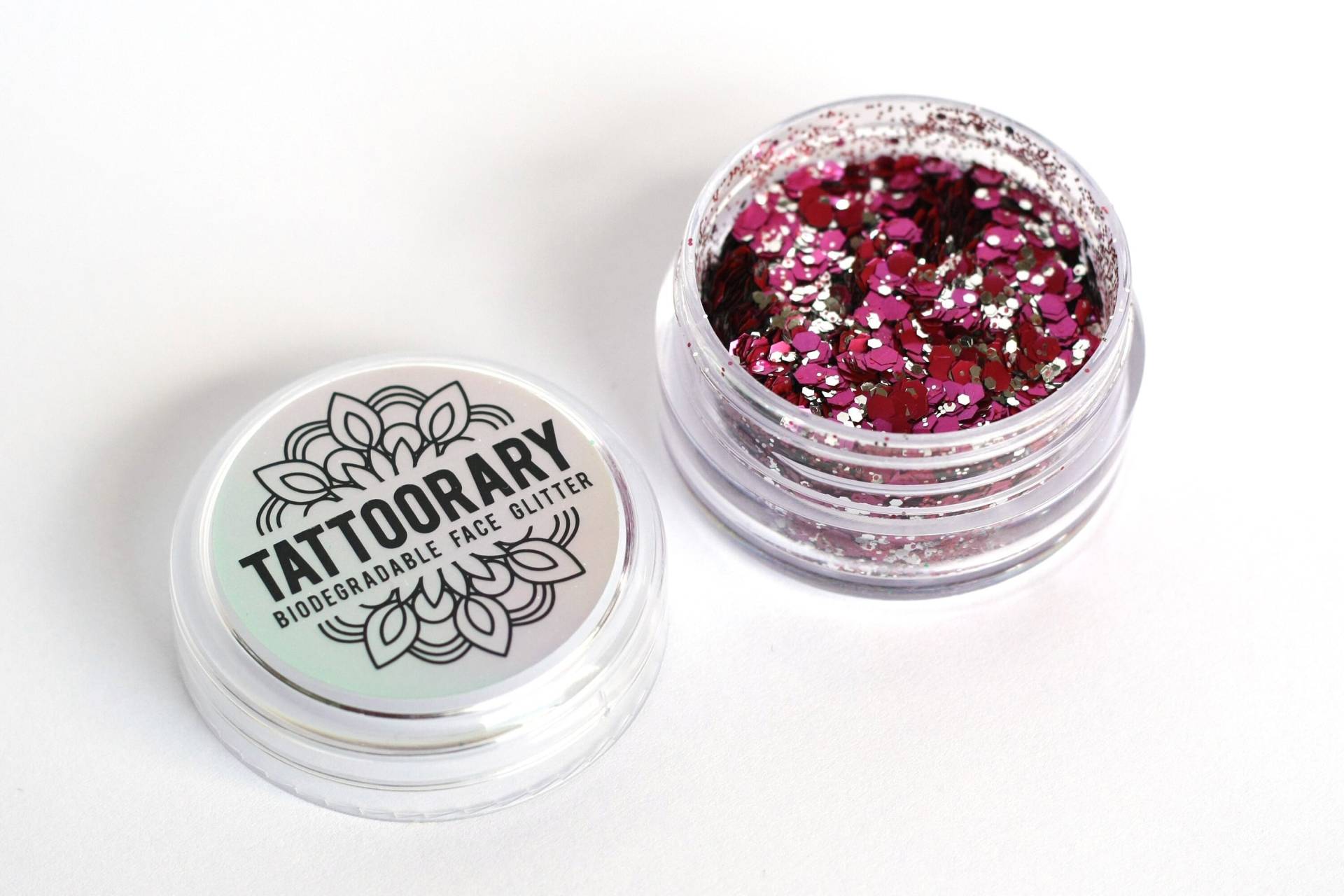 Biologisch Abbaubarer Chunky Face Glitter in "Lollipop' | Bio Mix Rosa Und Silber Biologisch Abbaubares Gesichtsglitter Kosmetisch Geeignet Für von Tattoorary