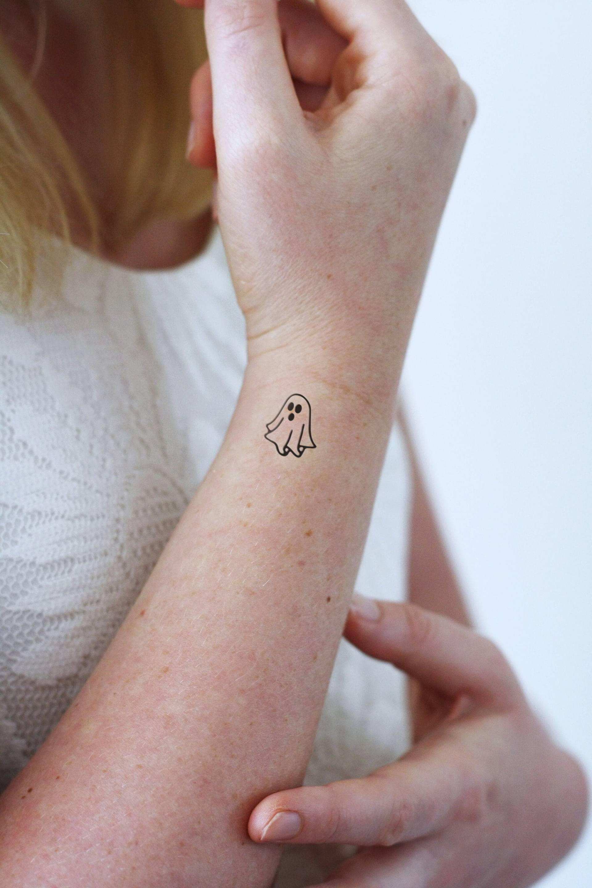 Geist Temporäres Tattoo | Halloween Zubehör Gespenster Schmuck Gruseliges Geschenk von Tattoorary